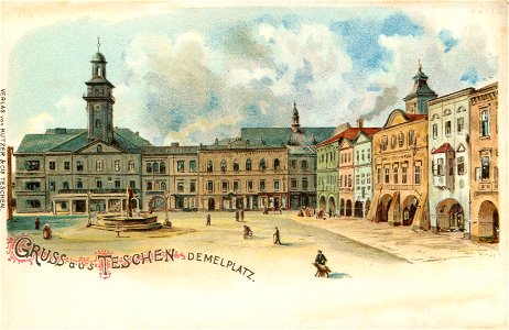 Erwin Spindler Ansichtskarte Tetschen-Demelplatz