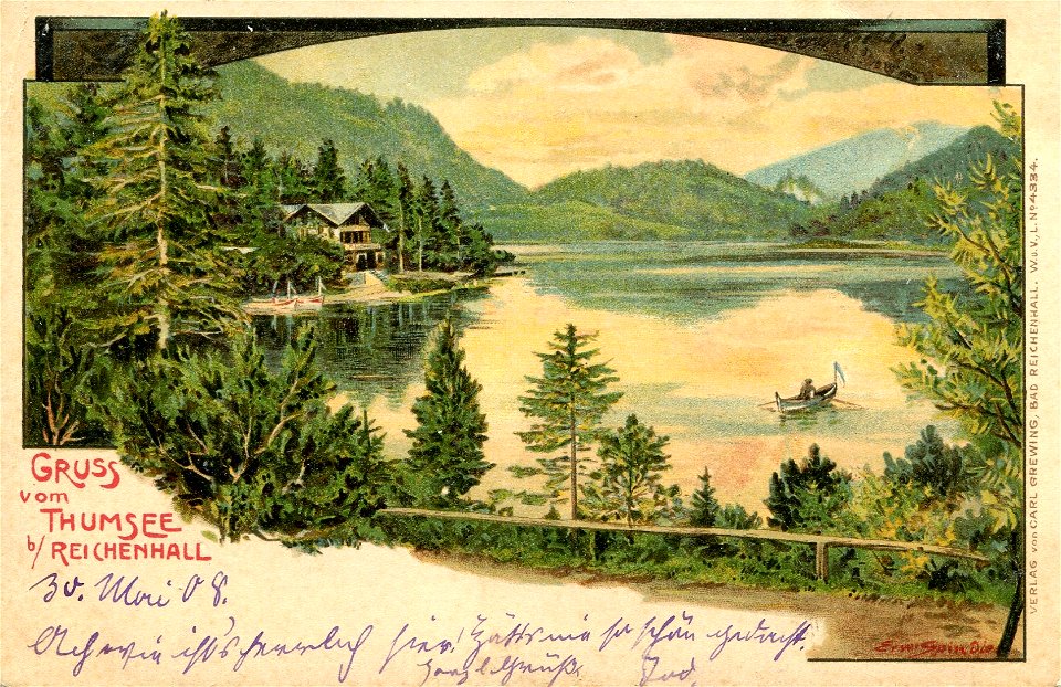 Erwin Spindler Ansichtskarte Reichenhall-Thumsee