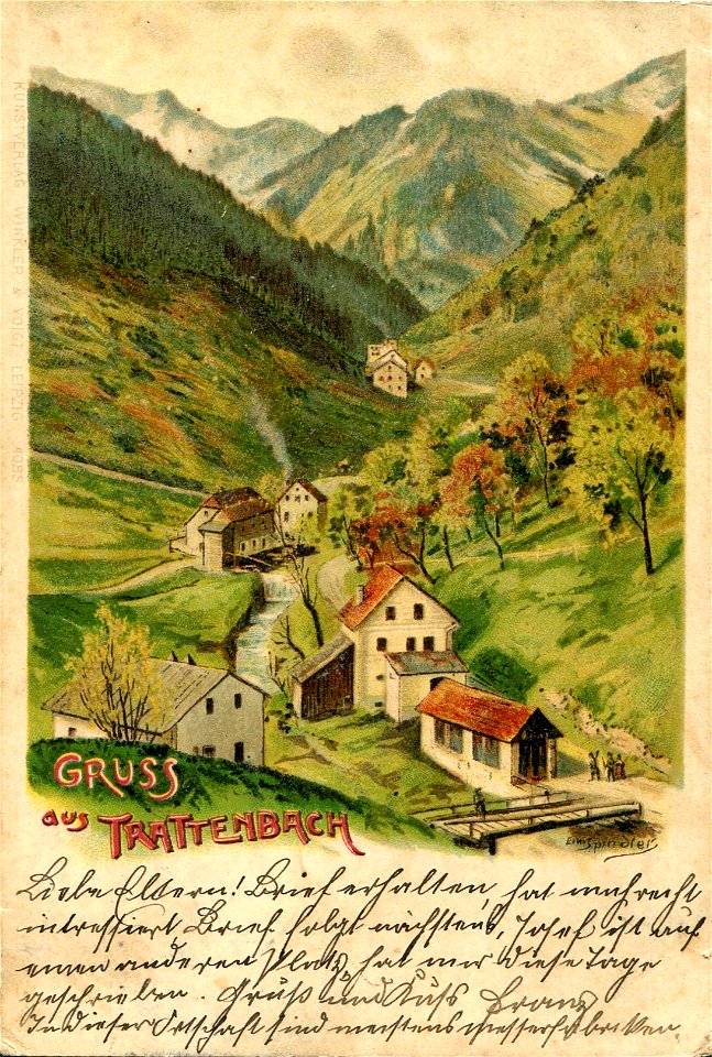 Erwin Spindler Ansichtskarte Trattenbach