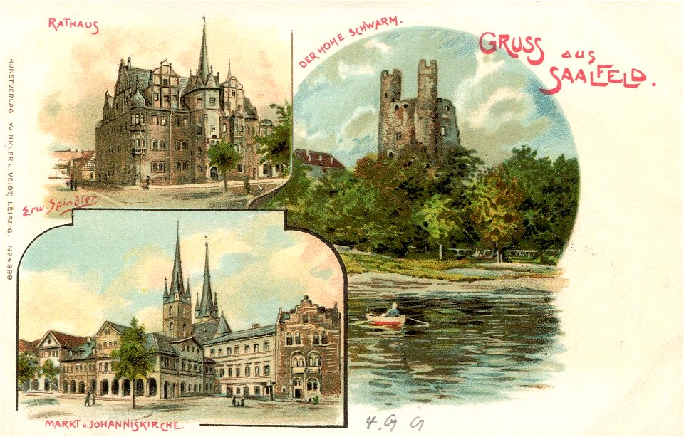 Erwin Spindler Ansichtskarte Saalfeld