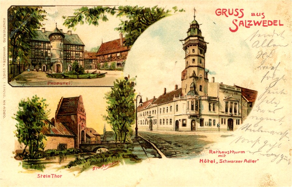 Erwin Spindler Ansichtskarte Salzwedel-Propstei