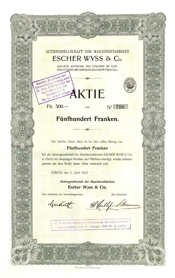 Escher Wyss 1912