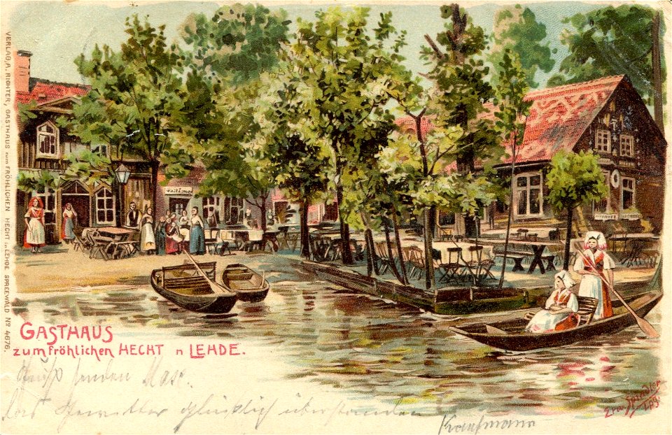 Erwin Spindler Ansichtskarte Spreewald-Lehde
