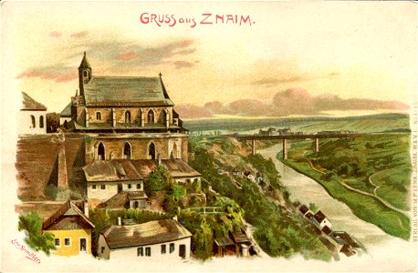 Erwin Spindler Ansichtskarte Znaim