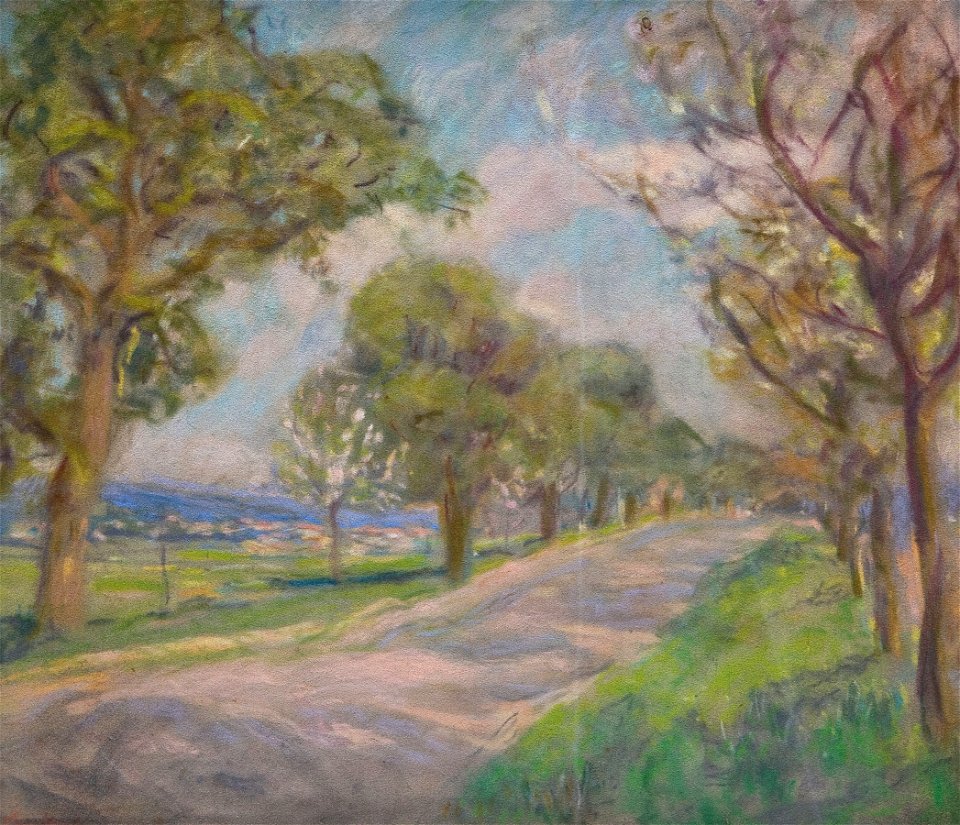 Erwin Starker Landstraße von Ditzingen nach Weil im Dorf 1934