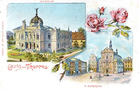 Erwin Spindler Ansichtskarte Troppau-Museum2