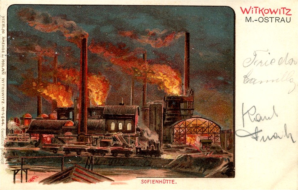 Erwin Spindler Ansichtskarte Witkowitz-Sofienhütte