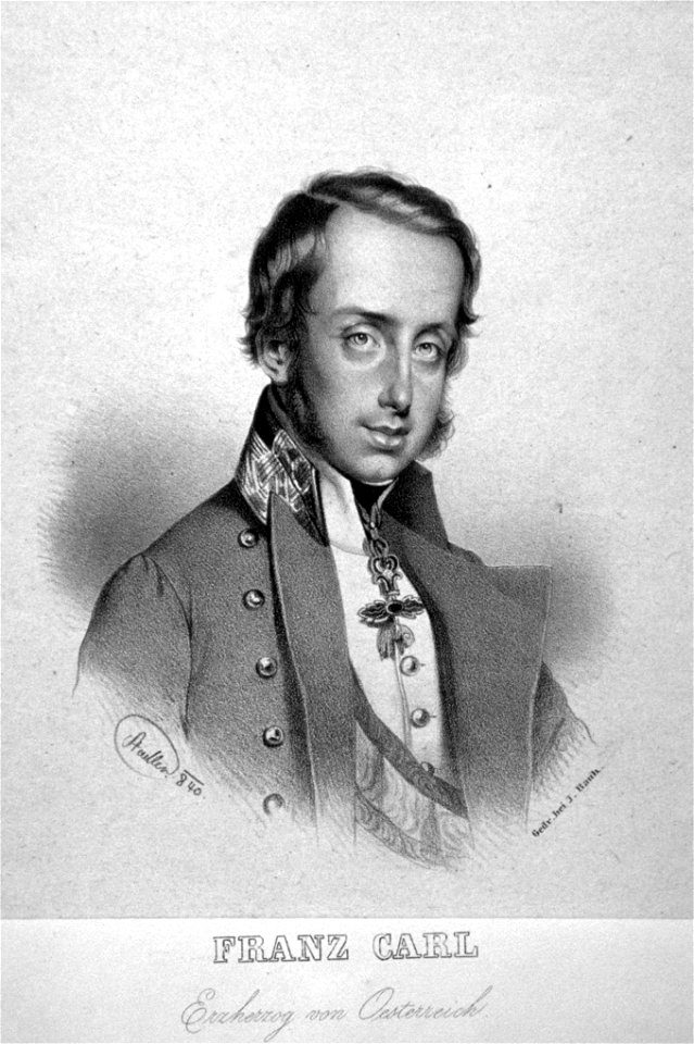 Erzherzog Franz Karl von Österreich Litho