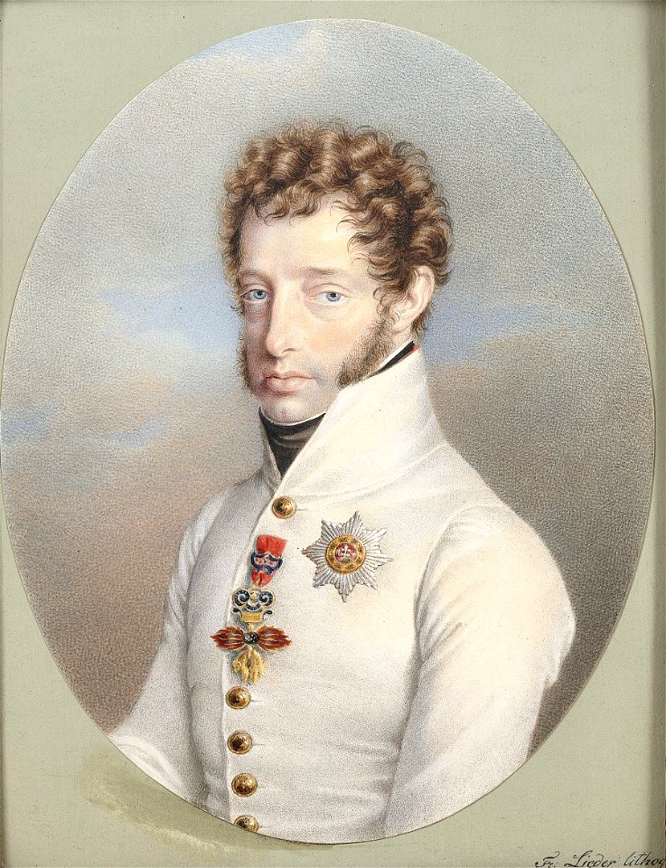 Erzherzog Ludwig Lieder Litho koloriert