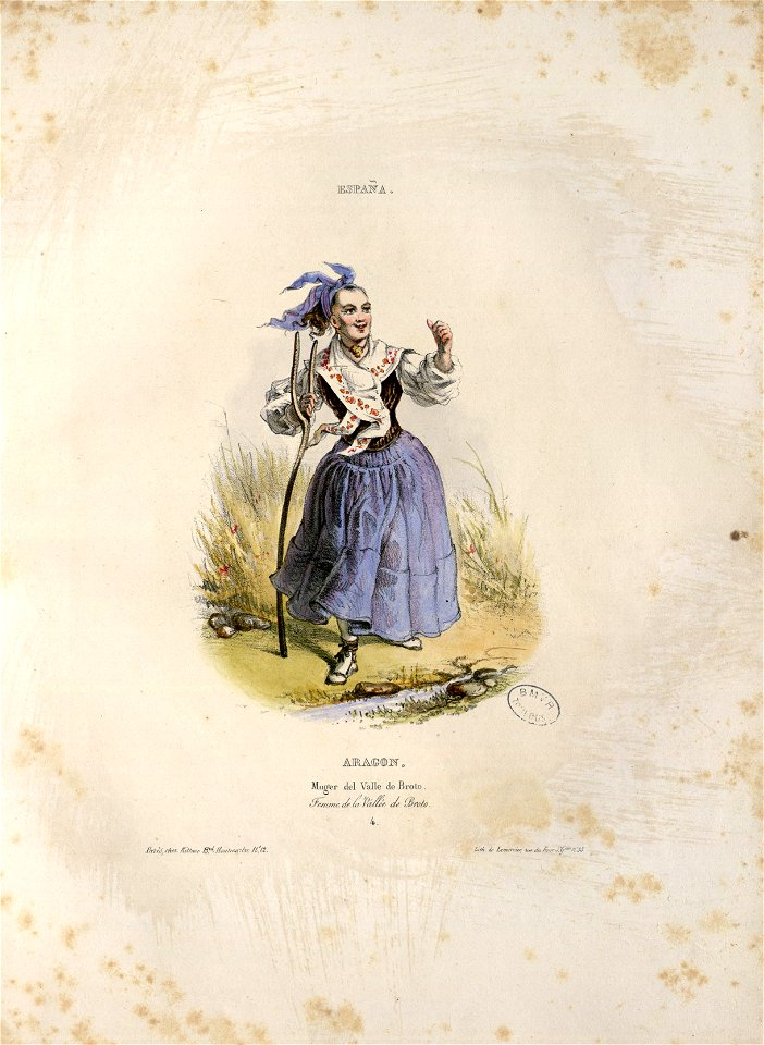 Espagne - Aragon - Muger (sic) del Valle de Broto = Femme de la vallée de Broto - Fonds Ancely - B315556101 A GAVARNI 2 007
