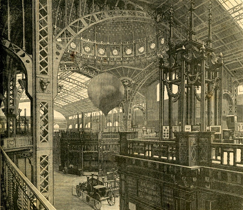 Esposizione di Parigi. – Interno del palazzo delle Arti Liberali