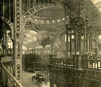 Esposizione di Parigi. – Interno del palazzo delle Arti Liberali