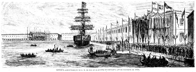 España — Desembarque del Rey en Cartagena