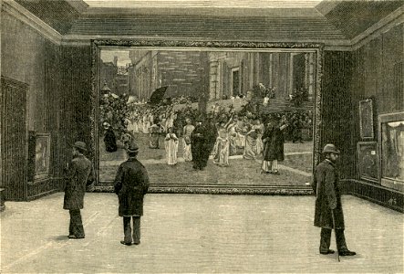 Esposizione Internazionale di Belle Arti a Venezia una sala dei pittori stranieri