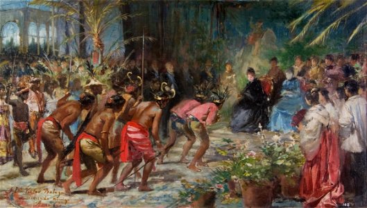 Esbós de la inauguració de l'Exposició Nacional de les Illes Filipines