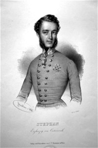 Erzherzog Stephan von Österreich 1845 Litho