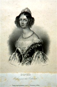 Erzherzogin Sophie von Österreich Stadler Litho. Free illustration for personal and commercial use.