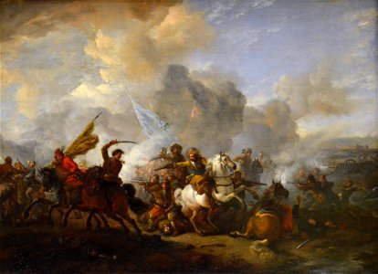 Escarmouche de cavaliers entre Orientaux et Impériaux - Philips Wouwerman - musée du Louvre