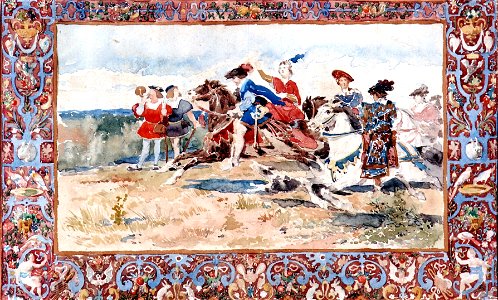 Escena de caza - Daniel Zuloaga