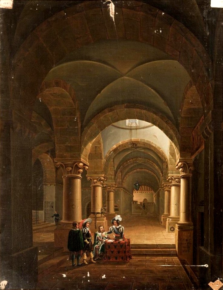 Escena en una prisión del siglo XVII, de Josep Arrau (Real Academia de Bellas Artes de San Fernando)