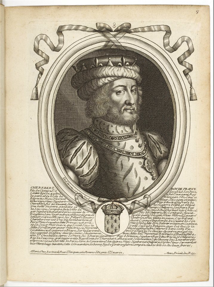 Estampes par Nicolas de Larmessin.f017.Caribert I, roi des Francs