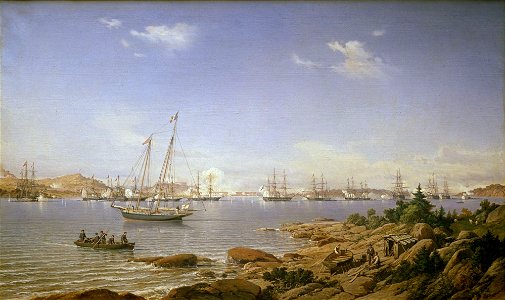 Escadre franco-anglaise devant Bomarsund
