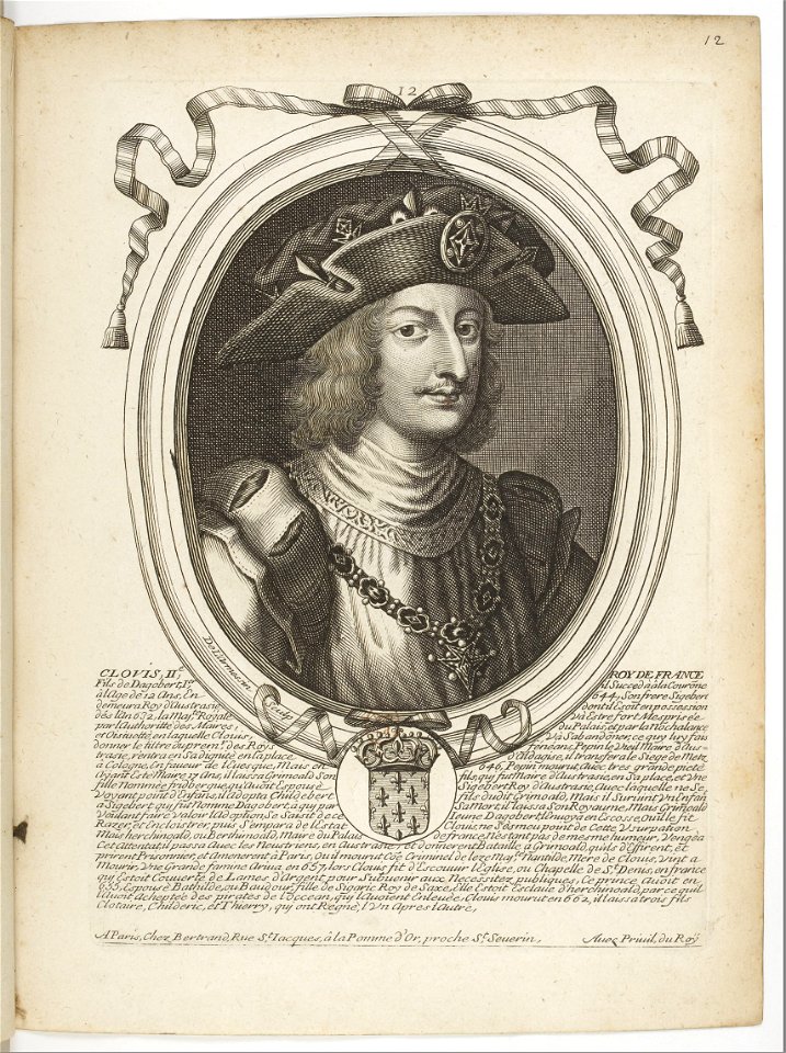 Estampes par Nicolas de Larmessin.f021.Clovis II, roi des Francs