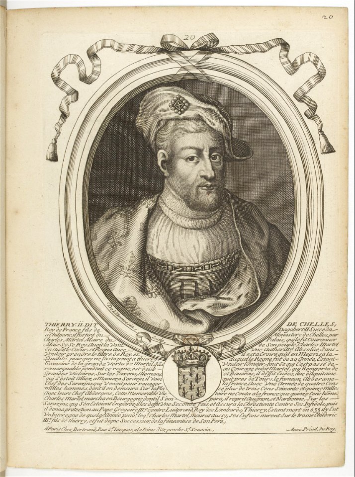 Estampes par Nicolas de Larmessin.f029.Thierry II, roi des Francs