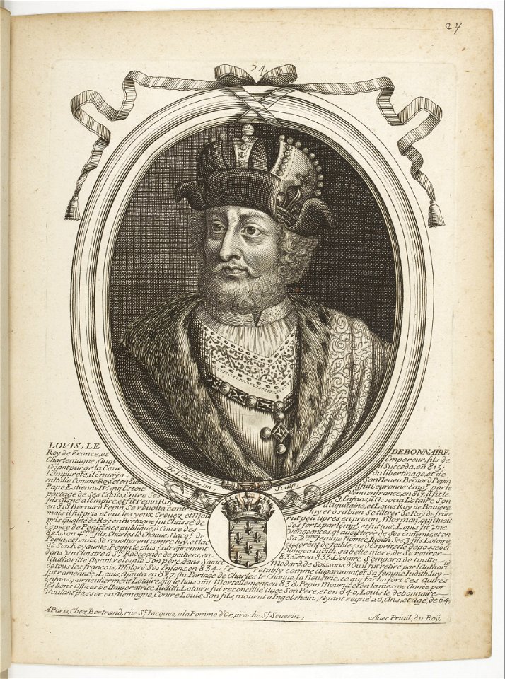 Estampes par Nicolas de Larmessin.f033.Louis I, empereur d'Occident