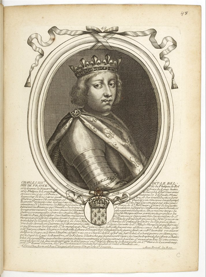 Estampes par Nicolas de Larmessin.f057.Charles IV, roi de France