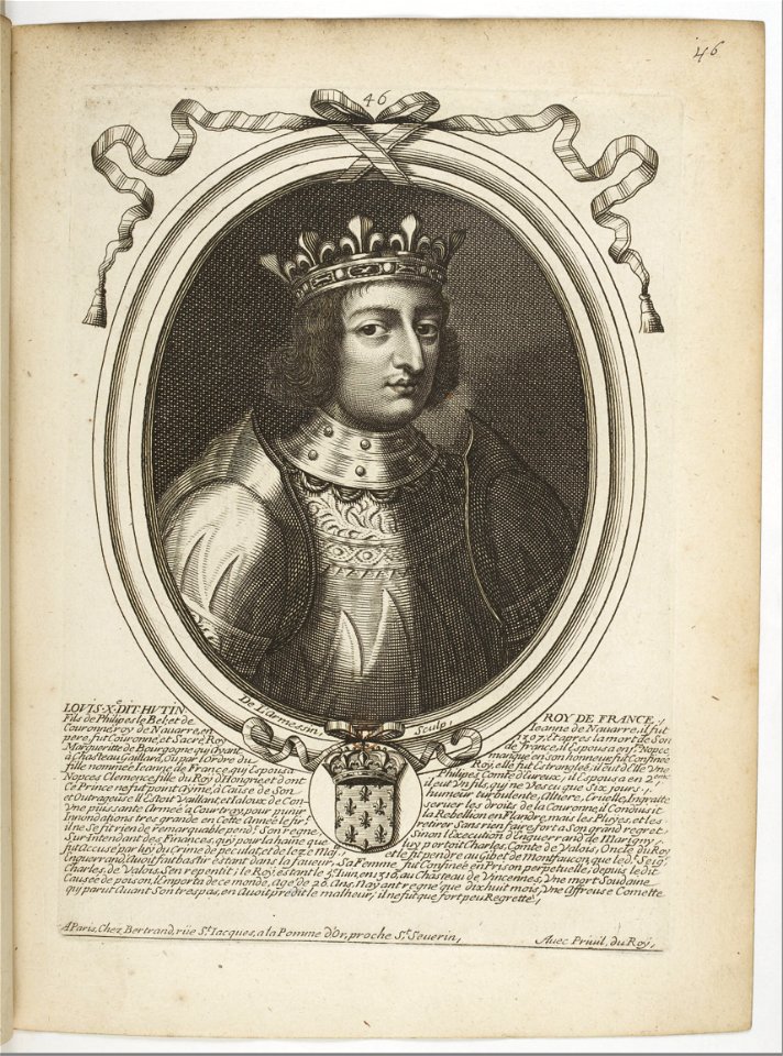 Estampes par Nicolas de Larmessin.f055.Louis X, roi de France