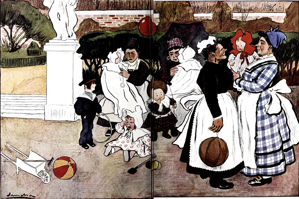 Escenas madrileñas. Las ninfas del parterre, por Sancha (cropped)