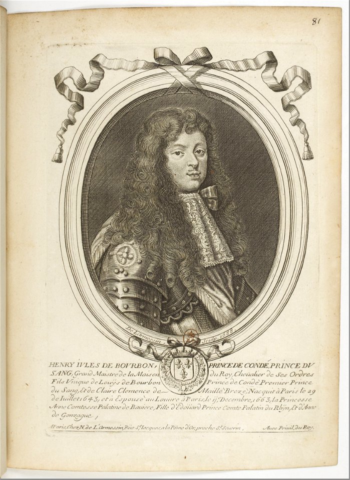 Estampes par Nicolas de Larmessin.f090.Henri Jules de Bourbon, prince de Condé