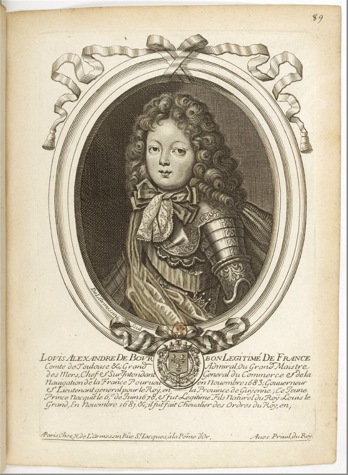 Estampes par Nicolas de Larmessin.f098.Louis-Alexandre de Bourbon, comte de Toulouse