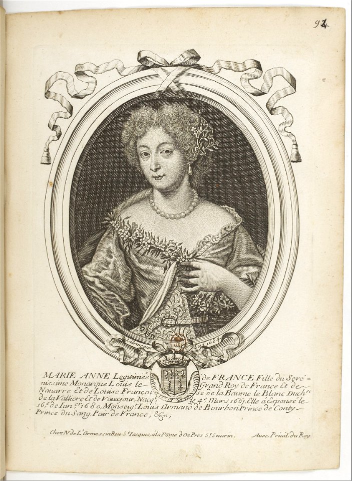 Estampes par Nicolas de Larmessin.f102.Marie Anne de Bourbon