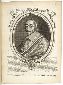 Estampes par Nicolas de Larmessin.f118.Armand Jean du Plessis, cardinal duc de Richelieu. Free illustration for personal and commercial use.