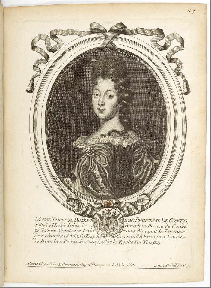 Estampes par Nicolas de Larmessin.f096.Marie-Thérèse de Bourbon