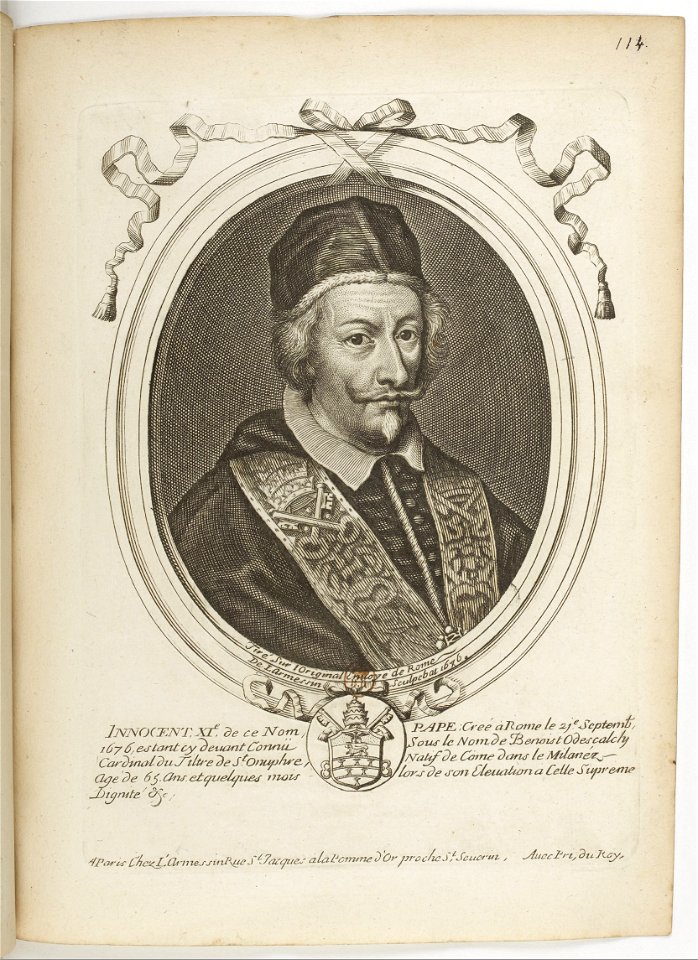 Estampes par Nicolas de Larmessin.f122.Innocent XI, pape