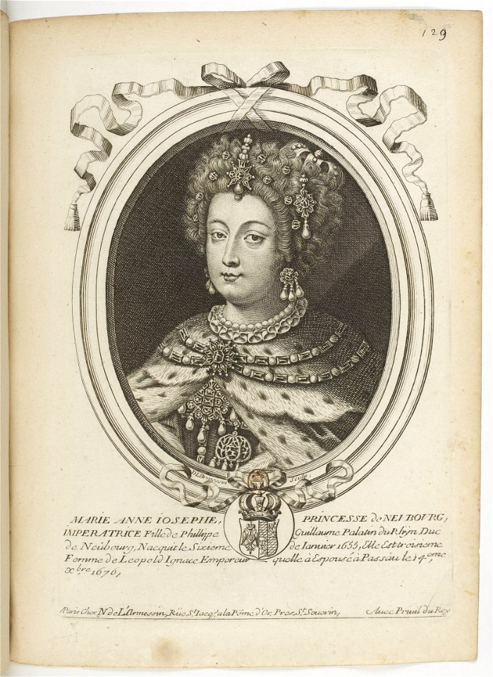 Estampes par Nicolas de Larmessin.f135.Éléonore de Neubourg, impératrice germanique