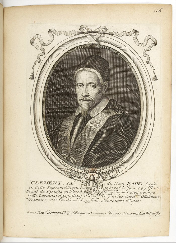 Estampes par Nicolas de Larmessin.f124.Clément IX, pape