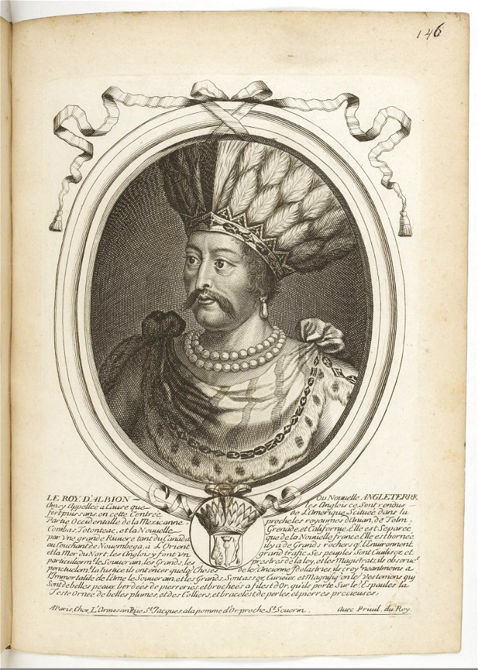 Estampes par Nicolas de Larmessin.f151.Le roi d'Albion, ou Nouvelle-Angleterre