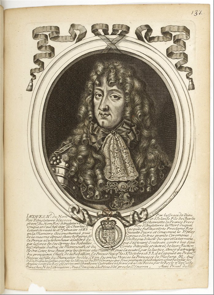 Estampes par Nicolas de Larmessin.f137.Jacques II, roi d'Angleterre