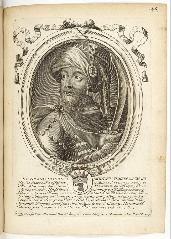 Estampes par Nicolas de Larmessin.f149.Le grand cherif Mouley-Ismaël, roi du Maroc