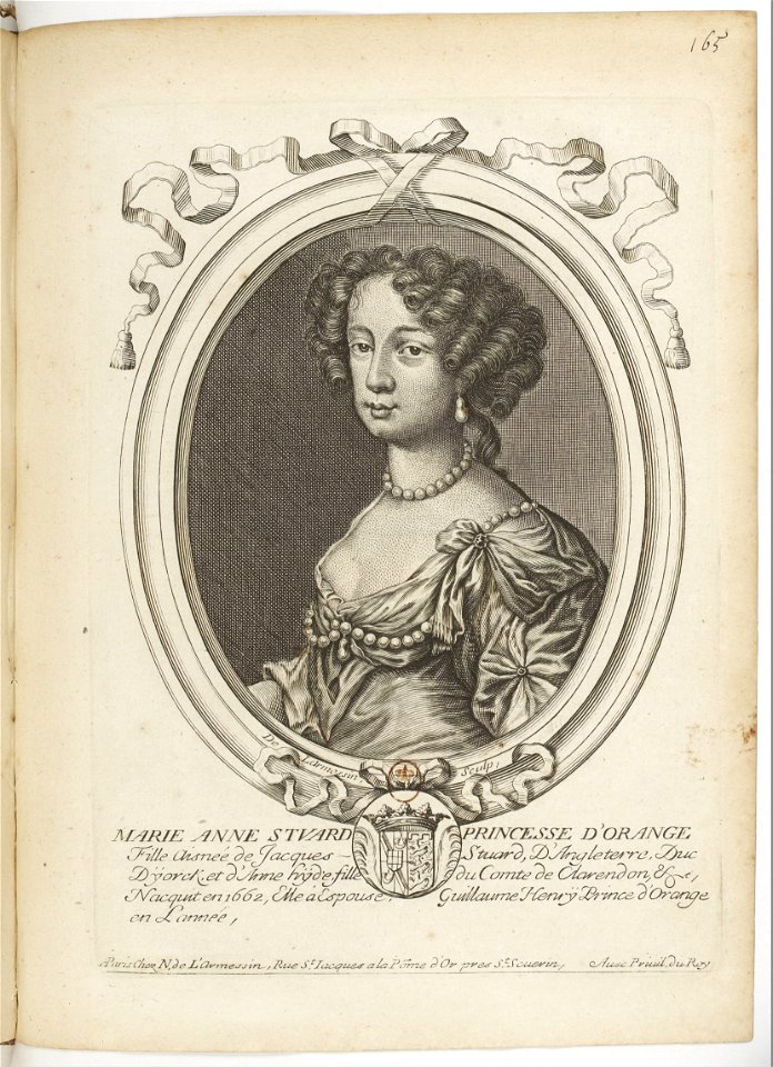 Estampes par Nicolas de Larmessin.f170.Marie II, reine d'Angleterre; d'Écosse et d'Irlande