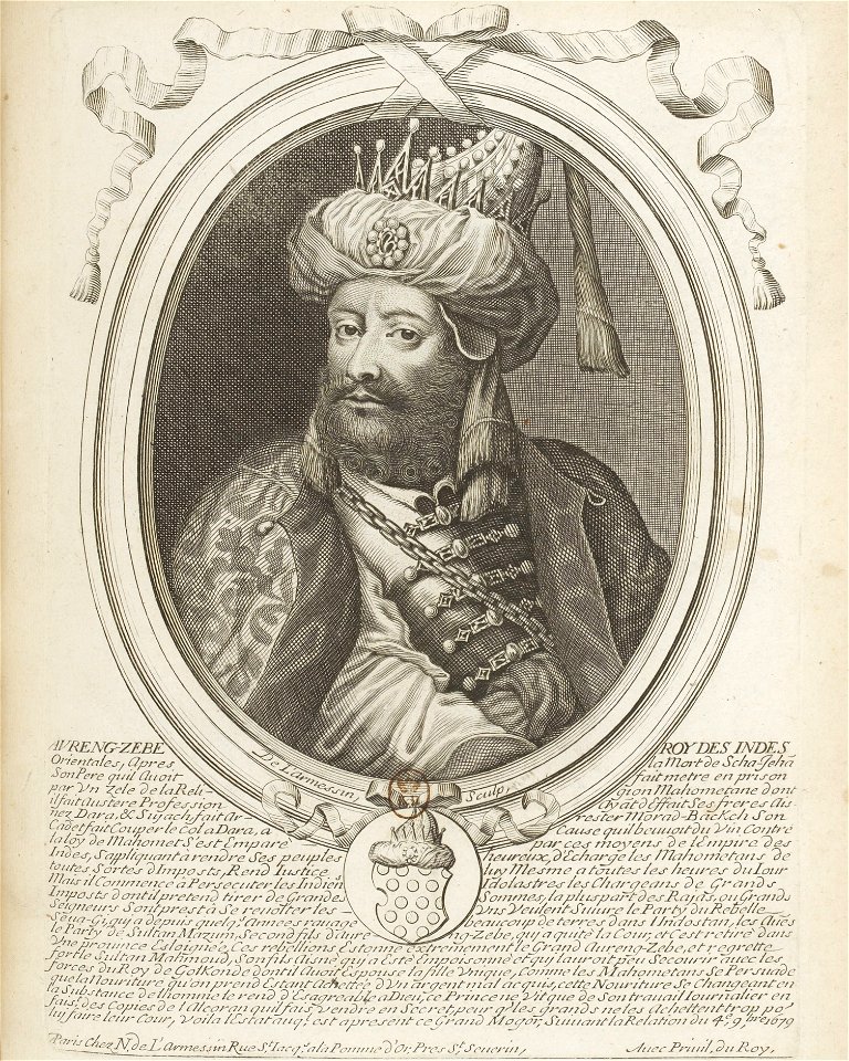 Estampes par Nicolas de Larmessin.f153.Aurangzeb, grand moghol (cropped)