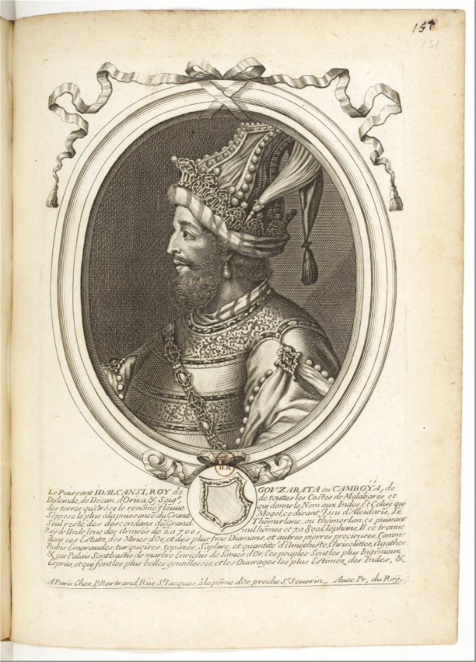 Estampes par Nicolas de Larmessin.f156.Idalcansi, roi de Gujarat