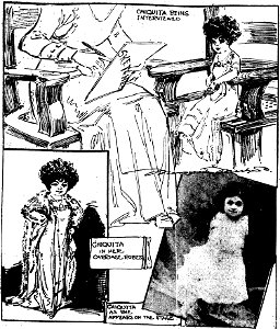 Espiridiona Cenda, known as Chiquita, being sketched by Marguerite Martyn