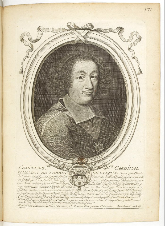 Estampes par Nicolas de Larmessin.f176.Toussaint de Forbin, cardinal