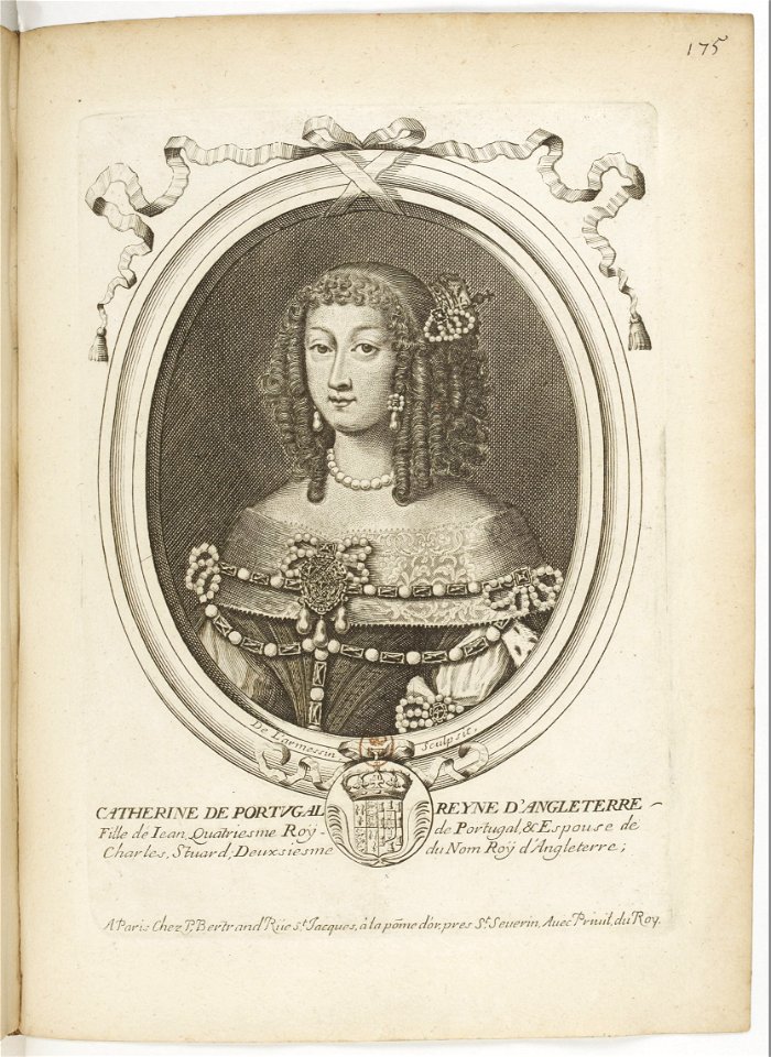 Estampes par Nicolas de Larmessin.f180.Catherine de Portugal, reine d'Angleterre