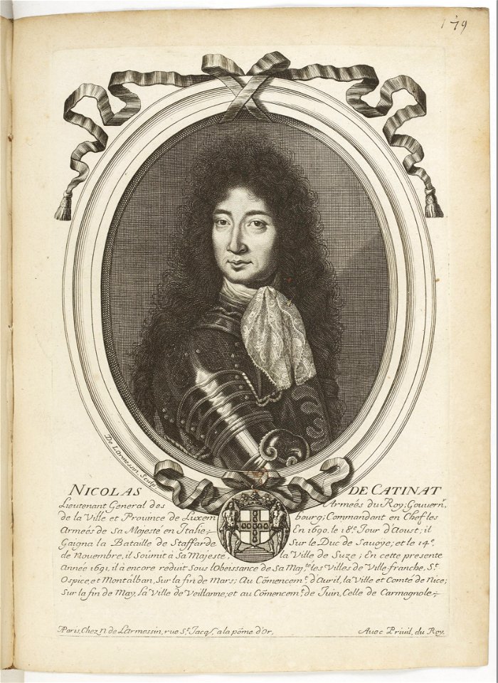 Estampes par Nicolas de Larmessin.f184.Nicolas Catinat, maréchal de France
